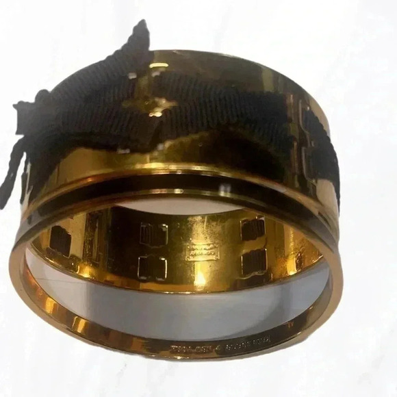 Lot of 2 Kate Spade black gold day 2 night stylish trendy statement bracelets OS - Picture 3 of 3